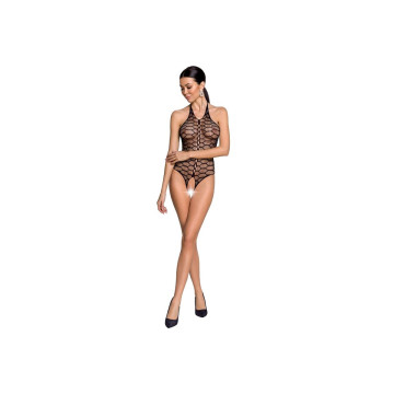 PASSION - WOMAN BS087 BLACK BODYSTOCKING ONE SIZE - PASSION WOMAN - C…