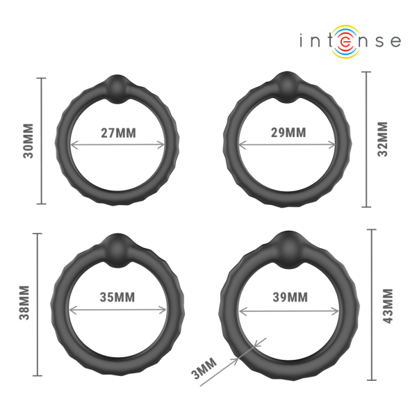 INTENSE - MICHIEL SET DE 4 ANILLOS MODELO 10