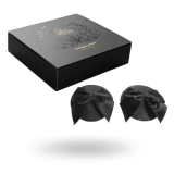 BIJOUX INDISCRETS - BURLESQUE SHINY NIPPLE COVERS WITH BOW