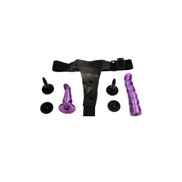 Baile - Arnés Anal Y Vaginal Femenino Lila Punto G 17 Cm | Vybes.it