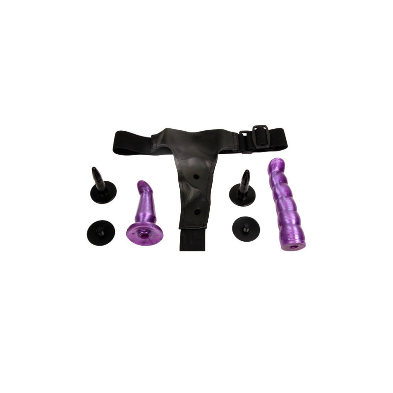 Baile - Arnés Anal Y Vaginal Femenino Lila Punto G 17 Cm | Vybes.it