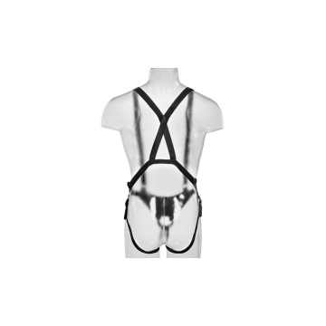 King Cock - Strap - On With Hollow Dildo 25.5 Cm And Black Straps |