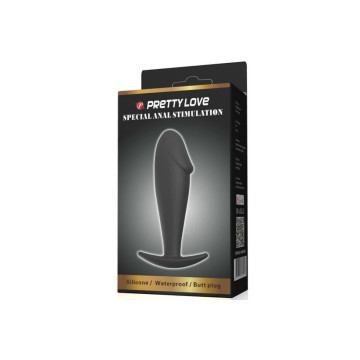 Pretty Love - Plug Anal Silicona Forma Pene Negro | Vybes.it