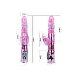 Baile - Vibrador Recargable Con Rotacion Y Estimulador Throbbing