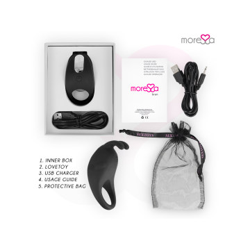 Moressa - Brad Premium Silicone Recargable Negro | Vybes.it