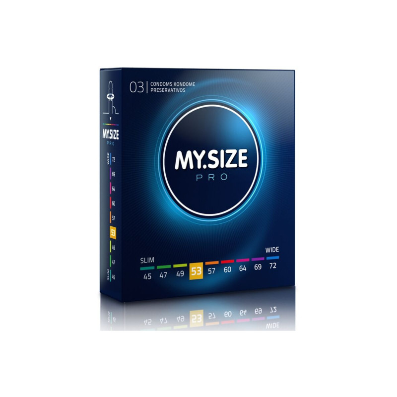 MY SIZE - PRO CONDOMS 53 MM 3 UNITS - MY SIZE PRO - Natural Range