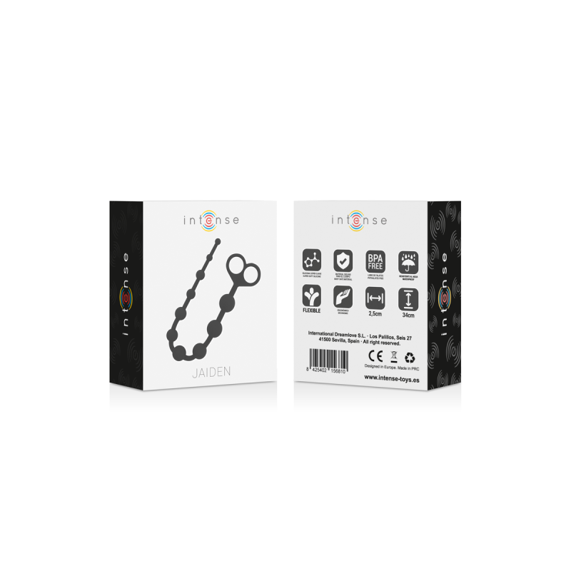 Intense - Jaiden Anal Beads Negro | Vybes.it