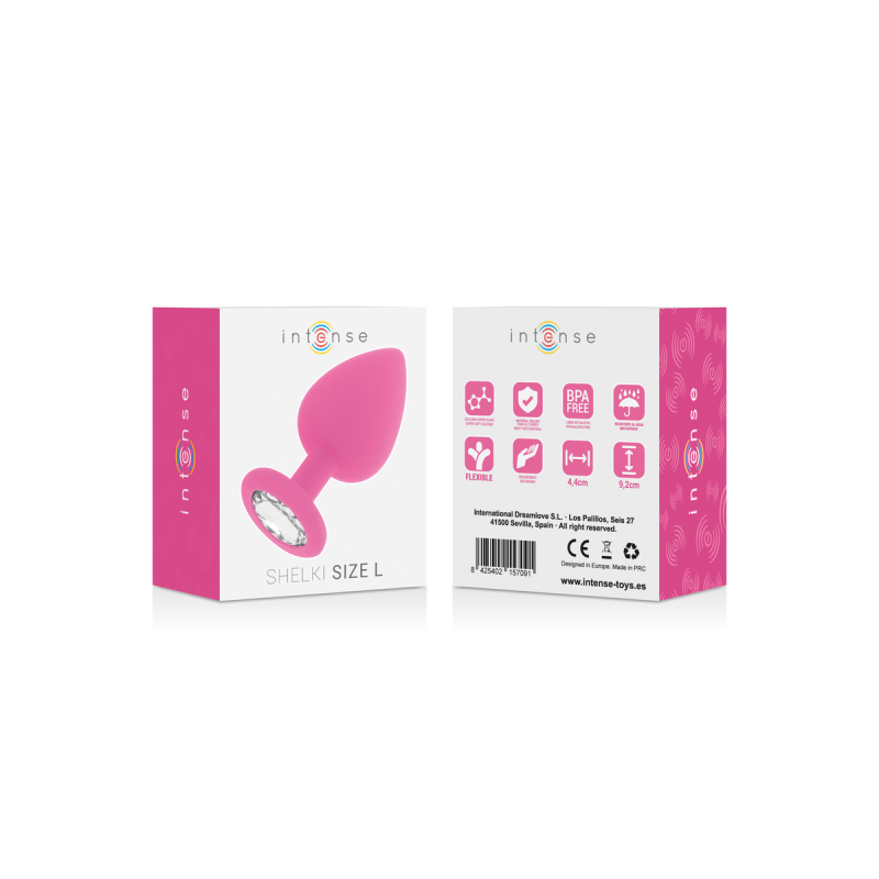 INTENSE - SHELKI L PLUG ANALE FUCSIA - INTENSE ANAL TOYS - Tappi anali