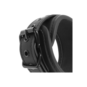 Fetish Submissive - Collier Et Menottes En Cuir Végan Avec Doublure