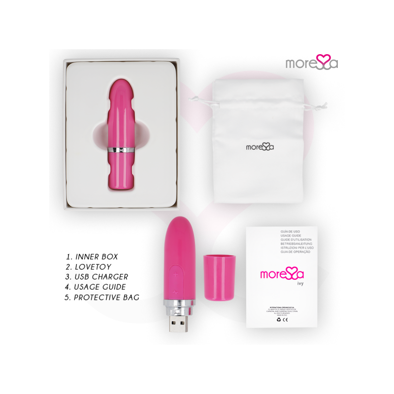 Moressa - Ivy Masajeador Simulador Labial De Viaje Rosa | Vybes.it