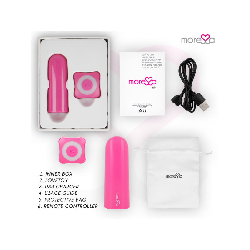 Moressa - Nix Vibrateur Télécommande Rose | Vybes.it