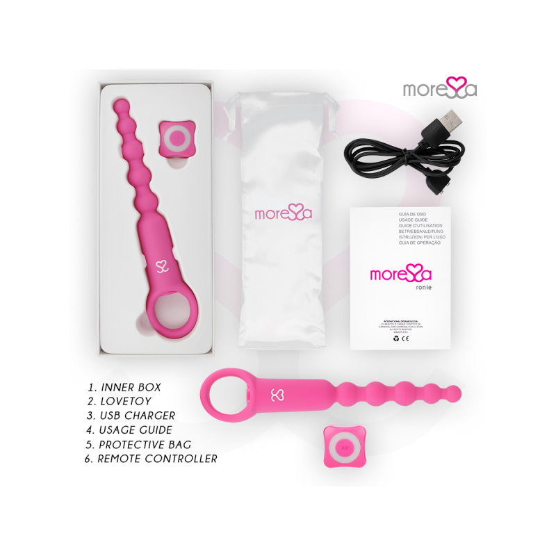 Moressa - Ronie Potente Rosario Anal Control Remoto Rosa | Vybes.it