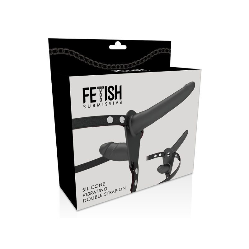 Fetish Submissive Harness - Vibrateur Noir Double Pénétration |