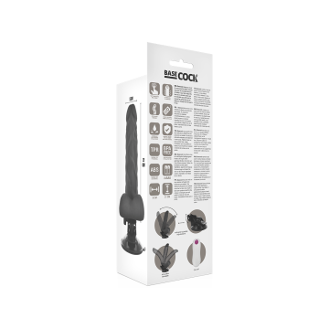 Basecock - Vibrateur Articulable Télécommande Noir 21 Cm - O - 5 Cm