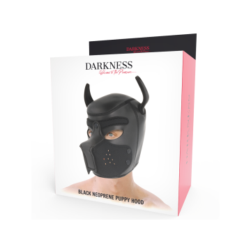 Darkness - Máscara Perro De Neopreno Con Hocico Extraíble L |