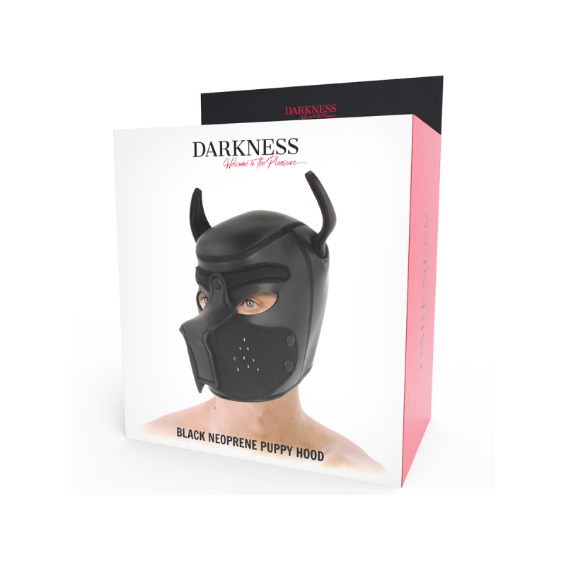 Darkness - Máscara Perro De Neopreno Con Hocico Extraíble L |