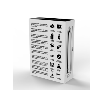 Black&Silver - Kailan 2 Silver Vibrating Magnetic Bullet | Vybes.it