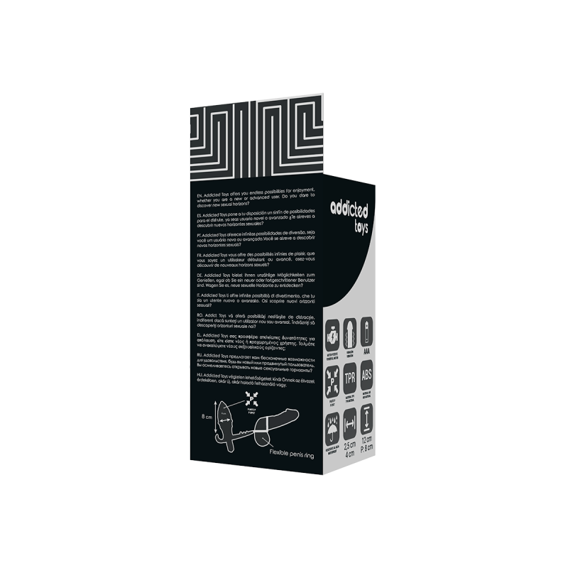 Addicted Toys - Plug Anal Con Anilla Doble Negro | Vybes.it