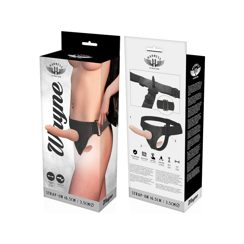 Harness Attraction - Wayne Double Penetraci N 16.5 Cm - O - 3.5 Cm
