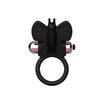 Coquette Chic Desire - Cock Ring Butterfly Anillo Vibrador Negro /