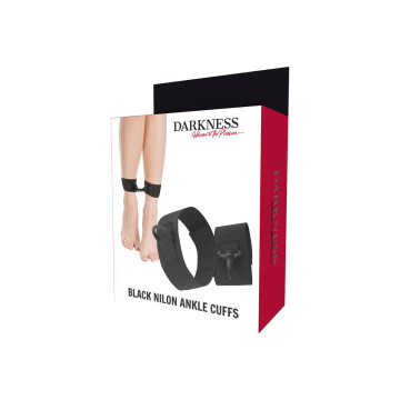 DARKNESS - KNÖCHELMANSCHETTEN AUS SCHWARZEM NYLON - DARKNESS BONDAGE…
