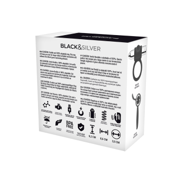 Black&Silver - Cameron Anillo Recargable Silver | Vybes.it