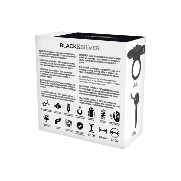 Black&Silver - Cameron Schwarz Wiederaufladbarer Ring | Vybes.it