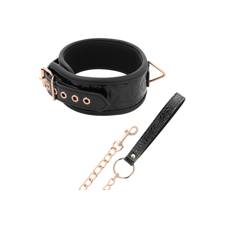 Begme - Black Edition Collar Cuero Vegano Con Forro De Neopreno |