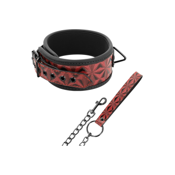 Begme - Collier En Cuir Végan Premium Édition Rouge Avec Doublure