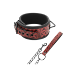 Begme - Collier En Cuir Végan Premium Édition Rouge Avec Doublure