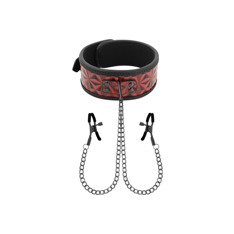 Begme - Collier Édition Rouge Avec Pinces Télémon Avec Doublure En