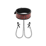 Begme - Collier Édition Rouge Avec Pinces Télémon Avec Doublure En