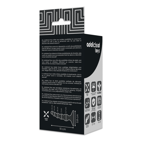 ADDICTED TOYS - PLUG SEXUEL ANAL 10 CM NOIR