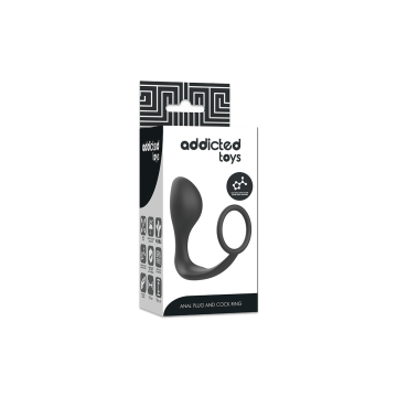 Addicted Toys - Plug Anal Con Anillo Silicona Negro | Vybes.it