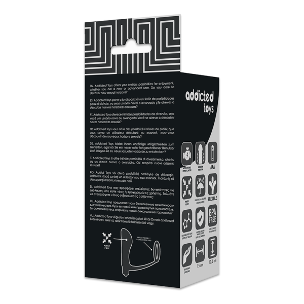 ADDICTED TOYS - PLUG ANAL VIBRANT AVEC ANNEAU PÉNIS