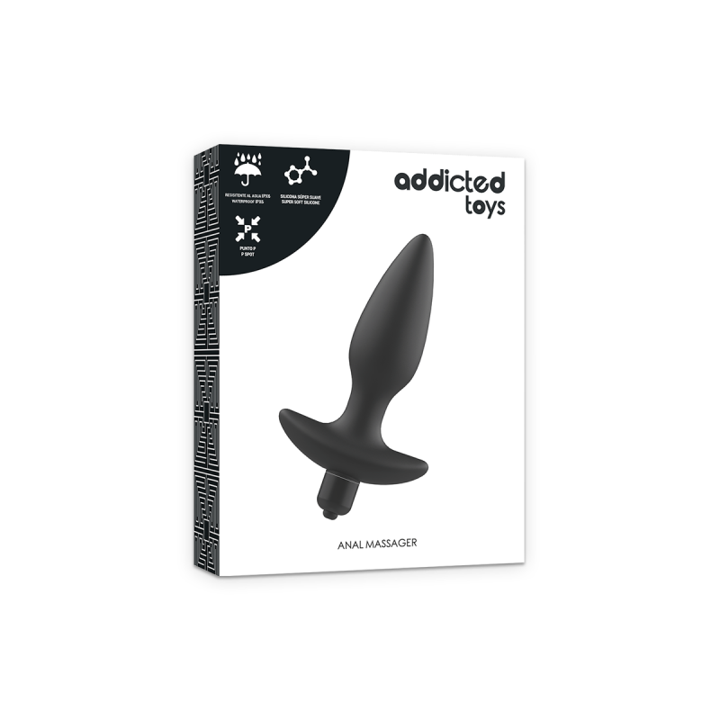 Addicted Toys - Massager Plug Anal With Vibration Black | Vybes.it