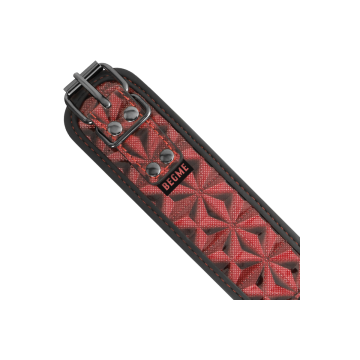 Begme - Collier En Cuir Végan Premium Édition Rouge Avec Doublure