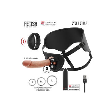 Fetish Submissive Cyber Strap - Harnais Avec Gode Et Télécommande