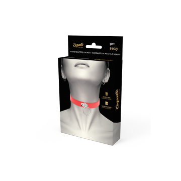 Coquette Chic Desire - Collar Cuero Vegano Rojo Accesorio Woman