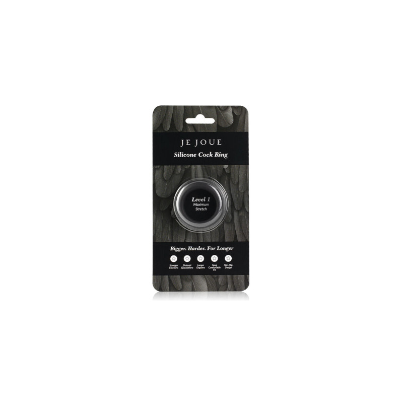 JE JOUE - ANNEAU PÉNIAL EN SILICONE EXTENSION MAXIMALE - NOIR - Cockr…