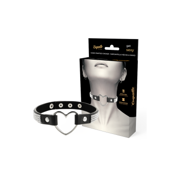 Coquette Chic Desire - Choker Cuero Vegano Corazon | Vybes.it