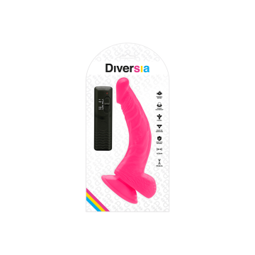 Diversia - Dildo Realístico Flexible Con Vibración Rosa 21.5 Cm - O