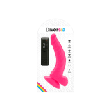 Diversia - Dildo Realístico Flexible Con Vibración Rosa 21.5 Cm - O