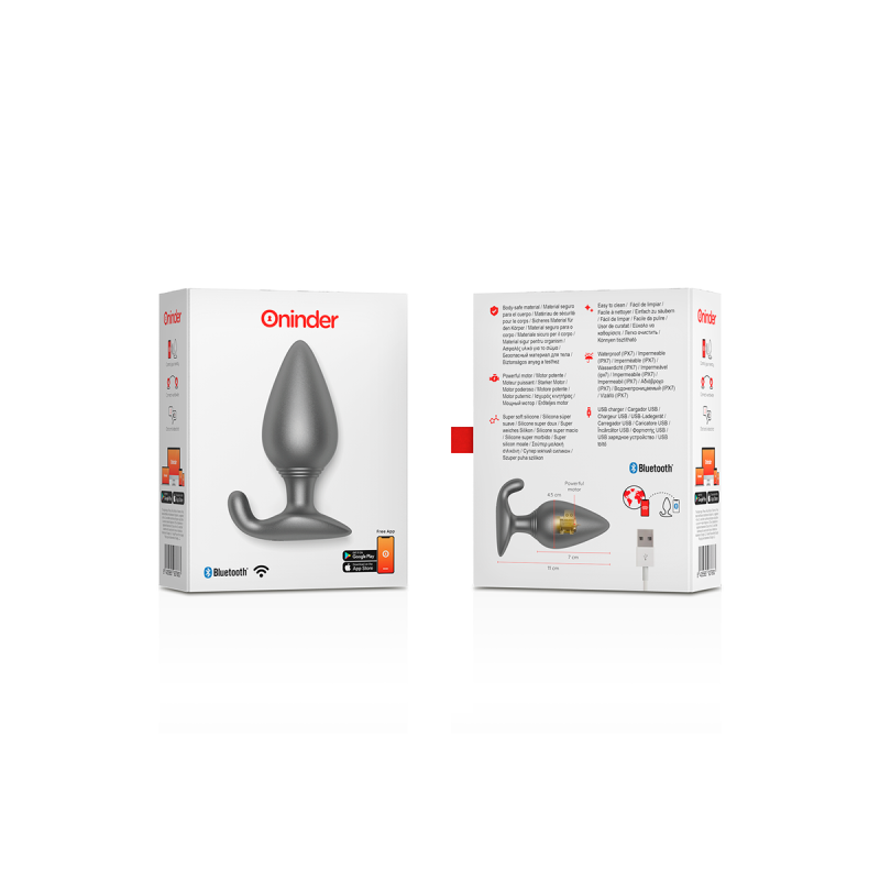Oninder - Rio Plug Anal Vibrador Negro - App Gratuita | Vybes.it
