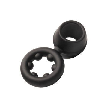 CALEXOTICS - ANELLO ALPHA DUAL MAGNUM NERO - Cockring senza vibrazione