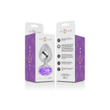 Intense - Plug Anal En Métal Aluminium Avec Cristal Violet Taille L