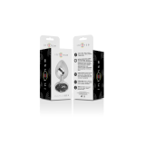 Intense - Plug Anal En Métal Aluminium Avec Cristal Noir Taille S |