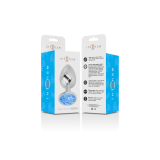 Intense - Plug Anal En Métal Aluminium Avec Verre Bleu Taille M |