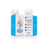Intense - Analplug Aus Aluminiummetall Mit Blauem Kristall, Grösse