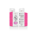 Intense - Plug Anal En Métal Aluminium Avec Cristal Rose Taille M |